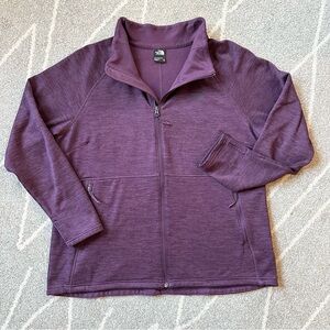North Face Plum Eggplant Purple Full Zip Mid weight Fleece Jacket